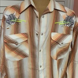 Laser Cats embroidered Western shirt